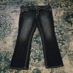 Maurices bootcut jeans; plus size size 20